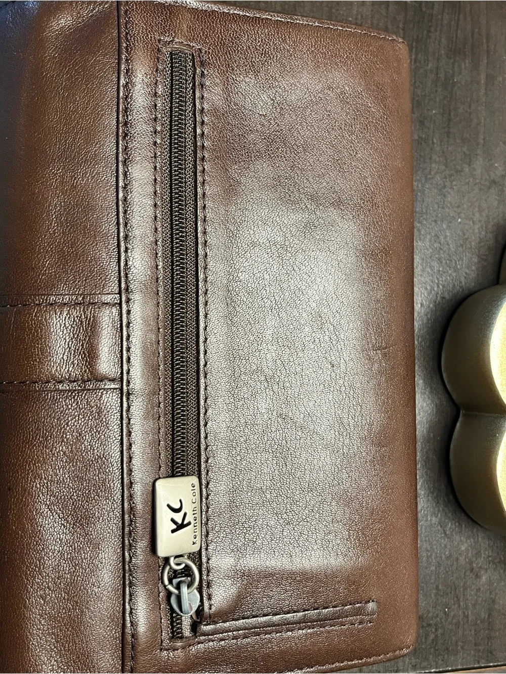 Kenneth Cole Dark Brown Leather Bifold vintage wallet - Picture 13 of 13